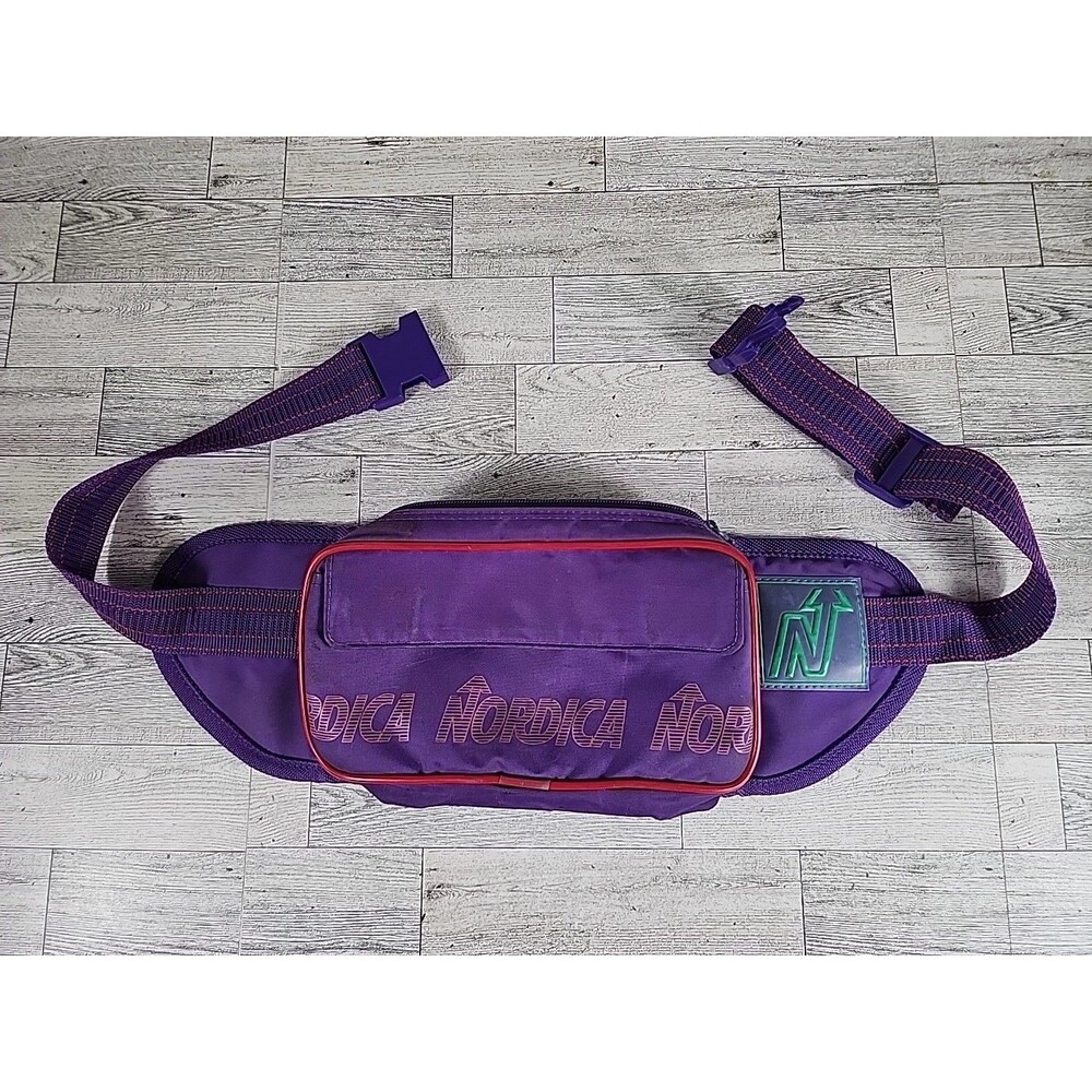 Vintage Nordica Fanny Pack Waist Bag Purple 90s Skiing Hiking